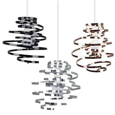 Modern Swirl Ceiling Light Shade Easy Fit Lampshade Living Room Lighting Home • £14.99