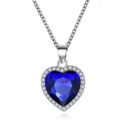 £5.99 • Buy Heart Of Ocean Titanic Ship Film Pendant Necklace Replica Sapphire Silver Chain