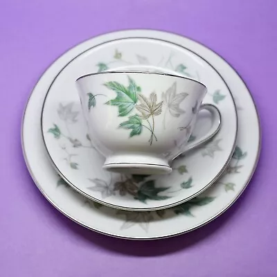 Noritake 'Greenwood' Japan Tea Cup Saucer Plate Trio Vintage England • $29
