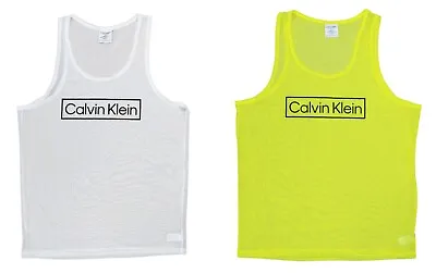 Calvin Klein Semi-Transparent Reimagined Heritage Logo Men's Tank Top NWT • $24.26