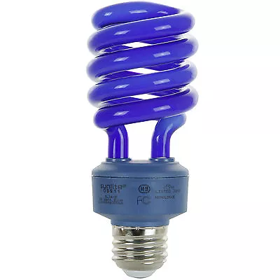 Sunlite 05511-SU 24 Watt Colored Spiral Medium Base Blue CFL Bulb - SL24/B NEW • $16.99