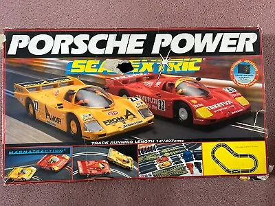 Vintage Scalextric Porsche Power Set Slot Car Racing C540 1993-1994 90s • £37