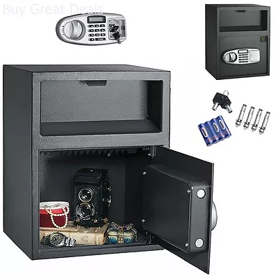 Cash Drop Safe Security Vault Depository Money Slot Lock Office Lock Box Digital • $227.98