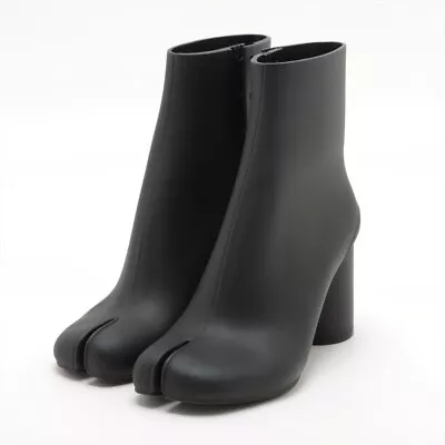 Maison Margiela TABI Rubber Short Boots 39 Women's Black 22 Box With Storage Cov • £324.11