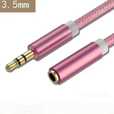 £2.29 • Buy 3.5mm Stereo Jack Black Headphone Aux Extension Slim Male To Female Audio Cable