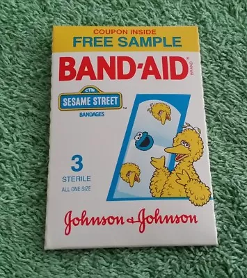 Vintage 1990 Band Aid Bandages Sealed Sample Sesame Street Big Bird Cookie • $16.95