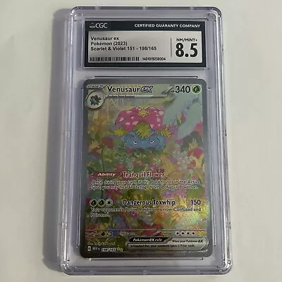 CGC 8.5 Venusaur EX SIR 198/165 2023 Scarlet & Violet 151 Pokemon Tcg Graded • $0.99