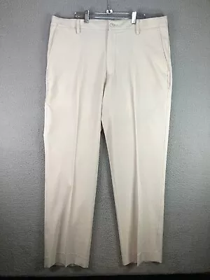 FootJoy Golf Pants Mens 38X34 Beige Performance Flat Front Straight Leg Slacks • $26.08