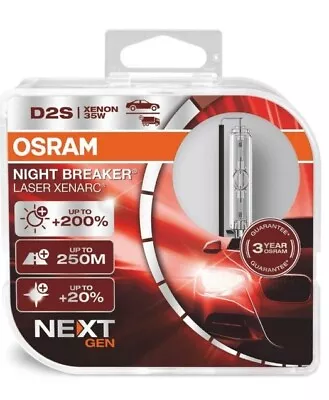 OSRAM XENARC NIGHT BREAKER LASER D2S Next Generation 200% More Brightness HID • $102.31