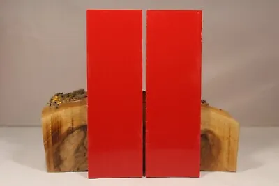 2 Pcs Of .312  Red G-10 Knife Handle Material Blank Scales G10 6  X 2  • $12