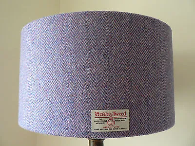 £47 • Buy Handmade Harris Tweed Drum Lampshade In Mauve Herringbone 