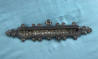 Antique Mail Slot Letter Slot Door Plate Briefe Und Zeitungen Austrian 1880 • $50