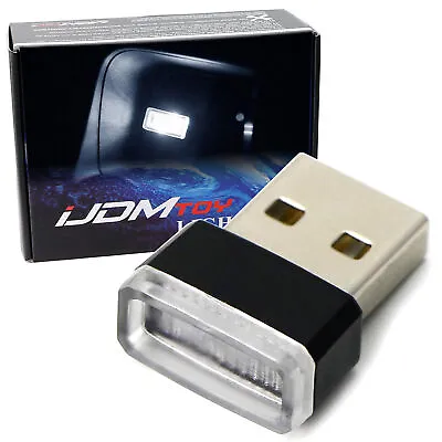 (1) Xenon White USB Plug-In Miniature LED Car Interior Ambient Lighting Kit • $6.99