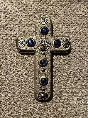 Mexican Wooden Embellished Cross - BRAND NEW - 10  X 6  • $15