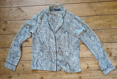 £3.89 • Buy Pretty Little Thing Brown Satin Snakeskin Blouse Size 8 Long Sleeve