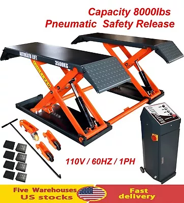 AUTOKATO Mid Rise Scissor Lift 8000lbs Penumatic Release Auto Lift 110V/1PH   • $2799