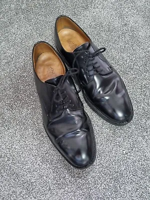 Loake Black Patent Leather Mens Shoes UK Size 8.5 Resoled • £25