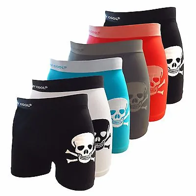 Crazy Cool Men's Nylon Seamless Boxer Briefs Underwear 6-Pieces Pack • $27.99