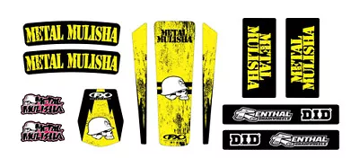 Factory Effex Metal Mulisha Universal Sticker Trim Kit Black/Yellow 23-50460 • $55.26