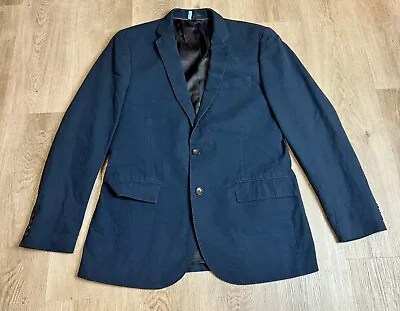 J Crew Ludlow Blazer Sport Coat Mens 40R Blue Seersucker Three Looms Japanese • $75