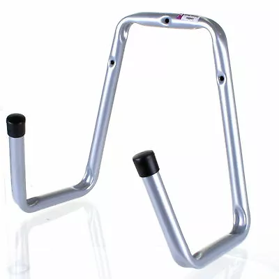 HEAVY DUTY DOUBLE STORAGE HOOK METAL WALL MOUNTED BRACKET LADDER BIKE HOOK 175mm • £5.99