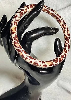 Vintage Lucite Animal Print Cheetah Bangle Bracelet • $1.30