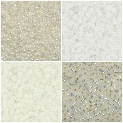 Miyuki Seed Beads11/0 Japanese Seed Beads In Shades Of White - 5g & 10g • £2.40