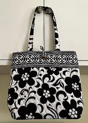 Vera Bradley Day And Night Tote Black And White Floral • $24.99