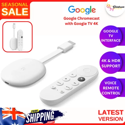 $129.05 • Buy Google Chromecast With Google TV (4K) GA01919-AU - Snow