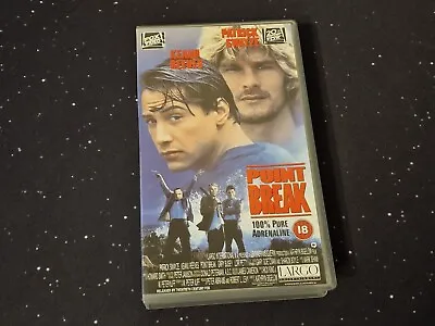 Point Break ~ Fox VHS ~ Keanu Reeves Patrick Swayze Gary Busey • £5.95