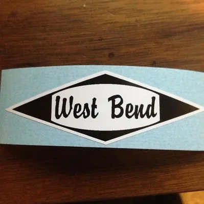 West Bend Early Black And White  Vintage Engine Decal Go Kart Mini Bike Set 2 • $23.76