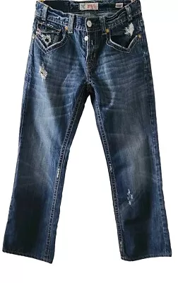 Mek Denim Oaxaca Bootcut Jeans Men 32x34 Blue Button Fly Jeans • $34