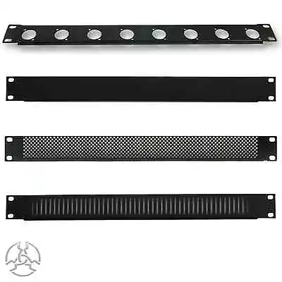 £6 • Buy 1U 19  Rack Panel With Nuts & Bolts Vented, Plugs Pulse Audio Studio Equipment