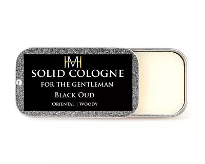 Solid Cologne For Men Black Oud Scent After Shave Aftershave Balm 18ml Tin • £12.49