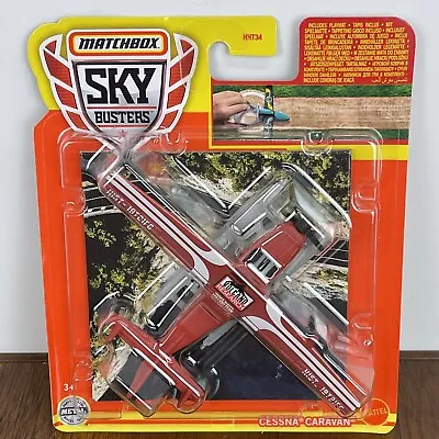 2022 Matchbox Sky Busters 12/33 Cessna Caravan Dark Red  Volcano Research  Plane • $11.99