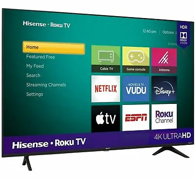 Hisense 58  In 4K LED Smart TV Roku Dolby Vision HDR [2DayShip] • $349.99