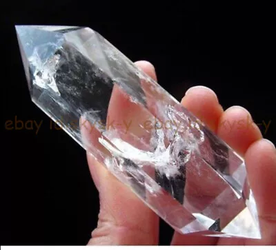 50-100mm Natural Clear Quartz Rocks Crystal Wand Double Point Pound Healing • $13.49