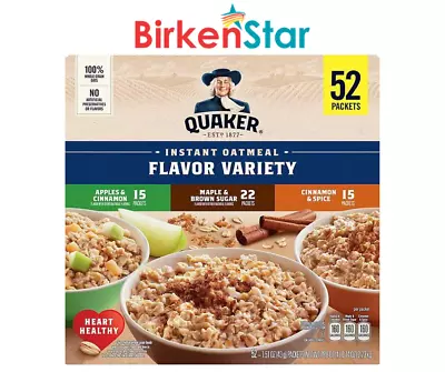 Quaker Instant Oatmeal Variety Pack (78.8 Oz. 52 Pk.) Great Price • $23.26