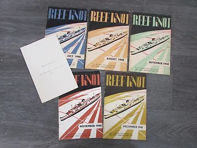 South American Saint Line Reef Knot 1948 Set Of 5 Copies Of House Staff Magazine • £29.99