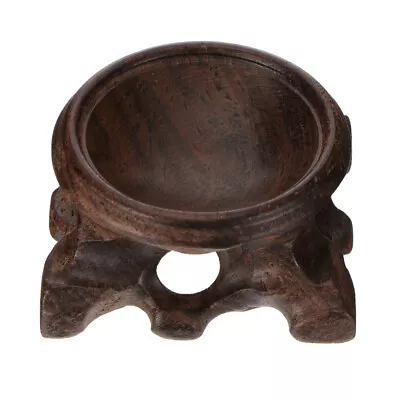  Sphere Display Stand Abalone Shell For Smudging Crystal Ball Wooden Tray Base • £5.78