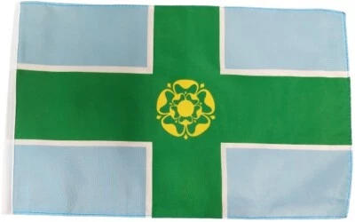 £3.99 • Buy Derbyshire 18  X 12  Polyester Treehouse Courtesy Caravan Sleeved Flags