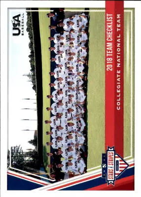 2018 USA Baseball Stars And Stripes Baseball Card Pick • $0.99