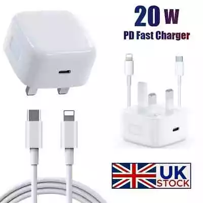 New IPhone USB-C Fast Charging 14 13 12 11 Pro XR XS MAX PD Plug Charger Cable • £3.19