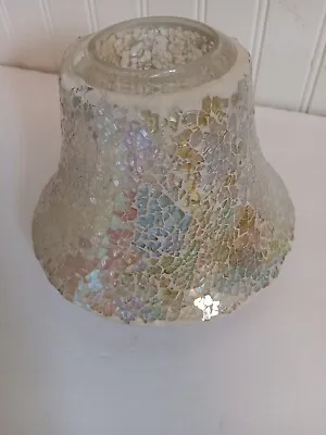 Yankee Candle Glass Shade 2011 Mosaic Multi Color Reflections  Off White Color • $19.99