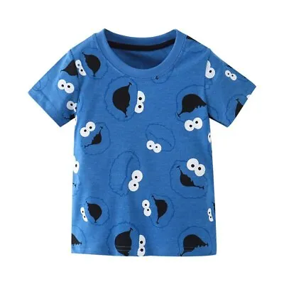 Boy 2nd Birthday Cake Smash Outfit Sesame Monster T Shirt Tee • $19