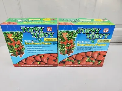 Topsy Turvy Upside Down Strawberry Planter Vertical Hanging Garden X2 QTY • $29.99