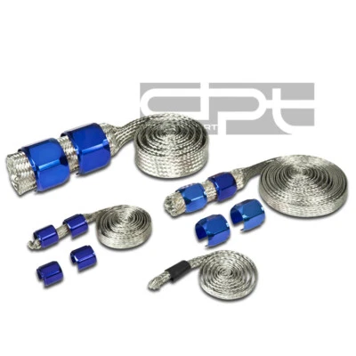 $27.88 • Buy Jdm Braided Steel Hose Vacuum/fuel/radiator/heater/oil Lines Blue Dress Up Kit