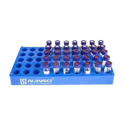 ALWSCI 1 Pack 2ml Vial Rack Lab HPLC Vial Holder 12mm Vial Tray Holder 50 Well • $14.61