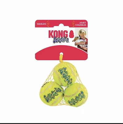 £6.99 • Buy KONG SqueakAir Dog Tennis Balls - Squeaky Fetch Dog Toy - Christmas Toy - XS