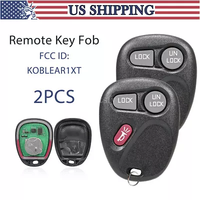 2 Replacement For GMC Sierra Sonoma Yukon Remote Car Keyless Key Fob KOBLEAR1XT • $13.39